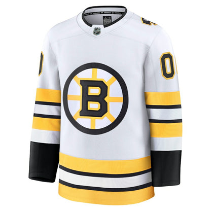 Boston Bruins Fanatics Away Premium Custom Jersey - White | NHL Jerseys
