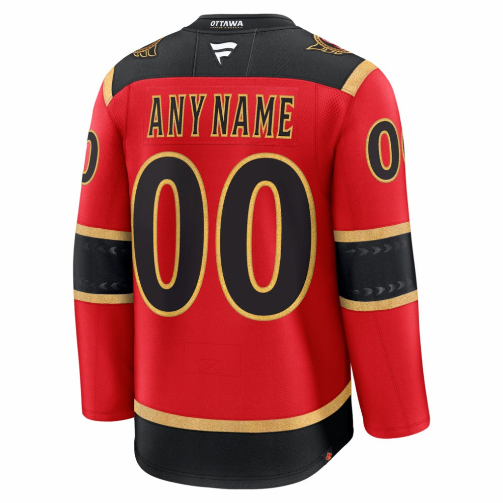 Ottawa Senators Fanatics Alternate Custom Premium Jersey - Red | NHL Jerseys