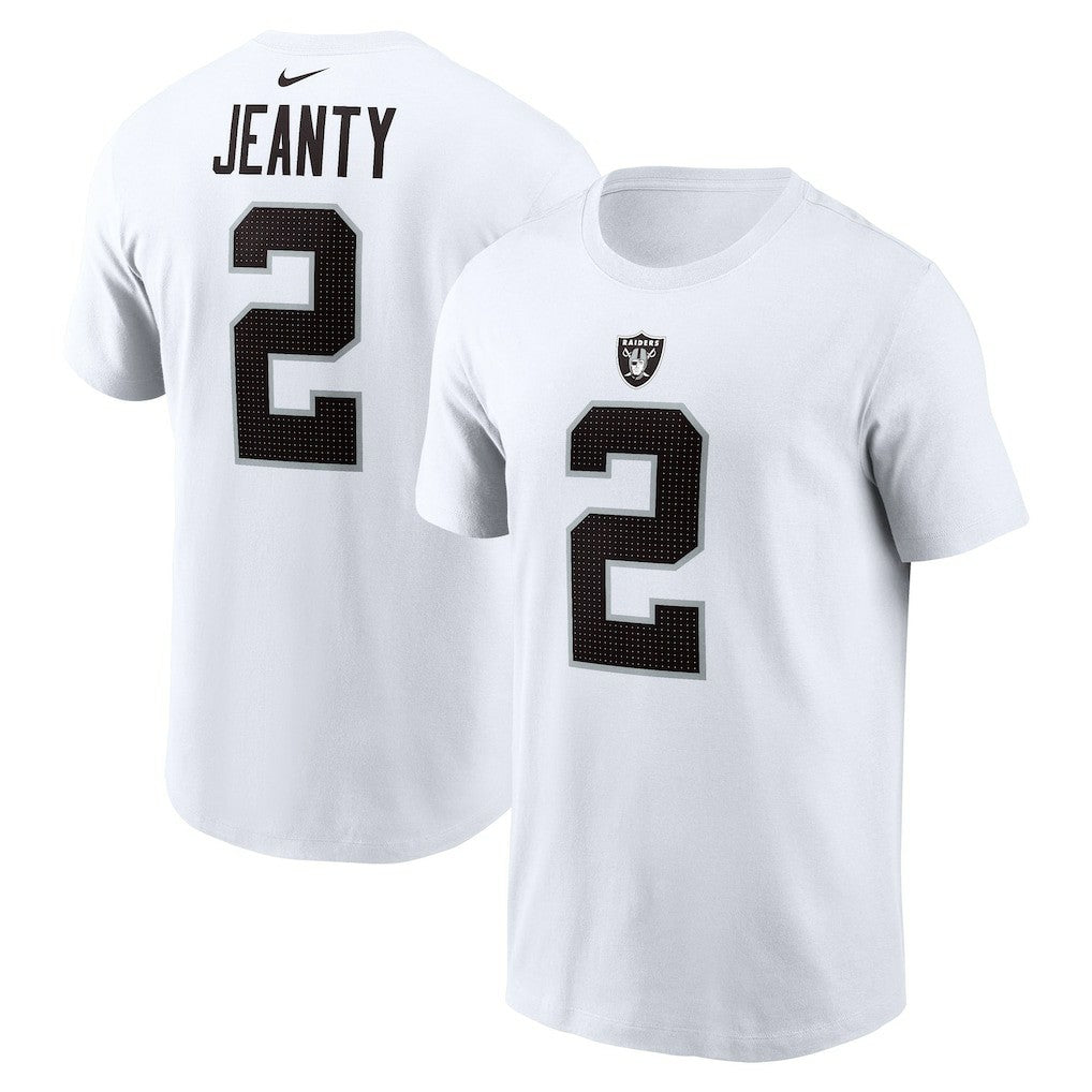 Ashton Jeanty Las Vegas Raiders Name & Number T-Shirt White - Nike
