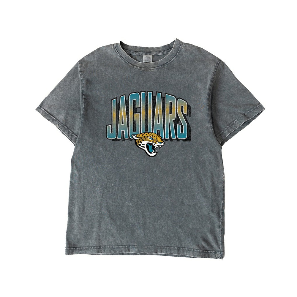 Jacksonville Jaguars Gameday Couture Women's Peak Performance Oversized Snow Wash T-Shirt Gray - NFL