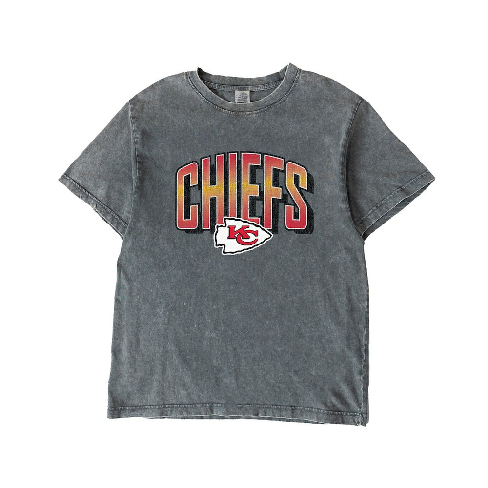 Kansas City Chiefs Gameday Couture Women's Peak Performance Oversized Snow Wash T-Shirt Gray - NFL