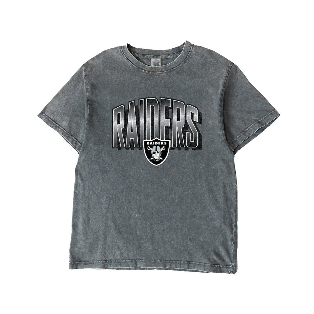 Las Vegas Raiders Gameday Couture Women's Peak Performance Oversized Snow Wash T-Shirt Gray - NFL