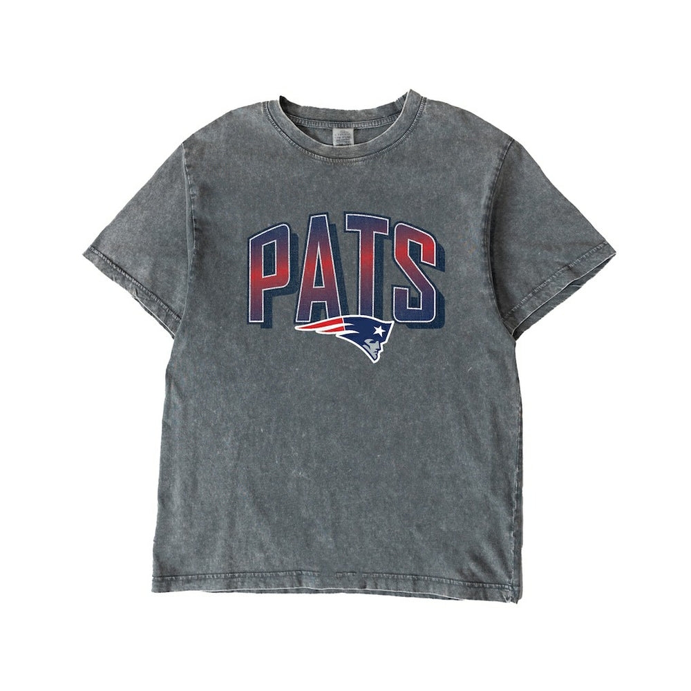 New England Patriots Gameday Couture Women's Peak Performance Oversized Snow Wash T-Shirt Gray - NFL