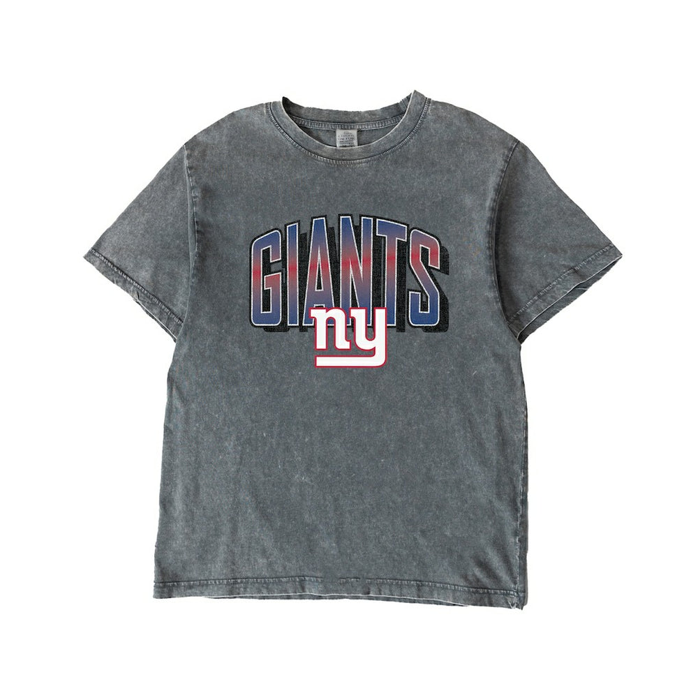 New York Giants Gameday Couture Women's Peak Performance Oversized Snow Wash T-Shirt Gray - NFL