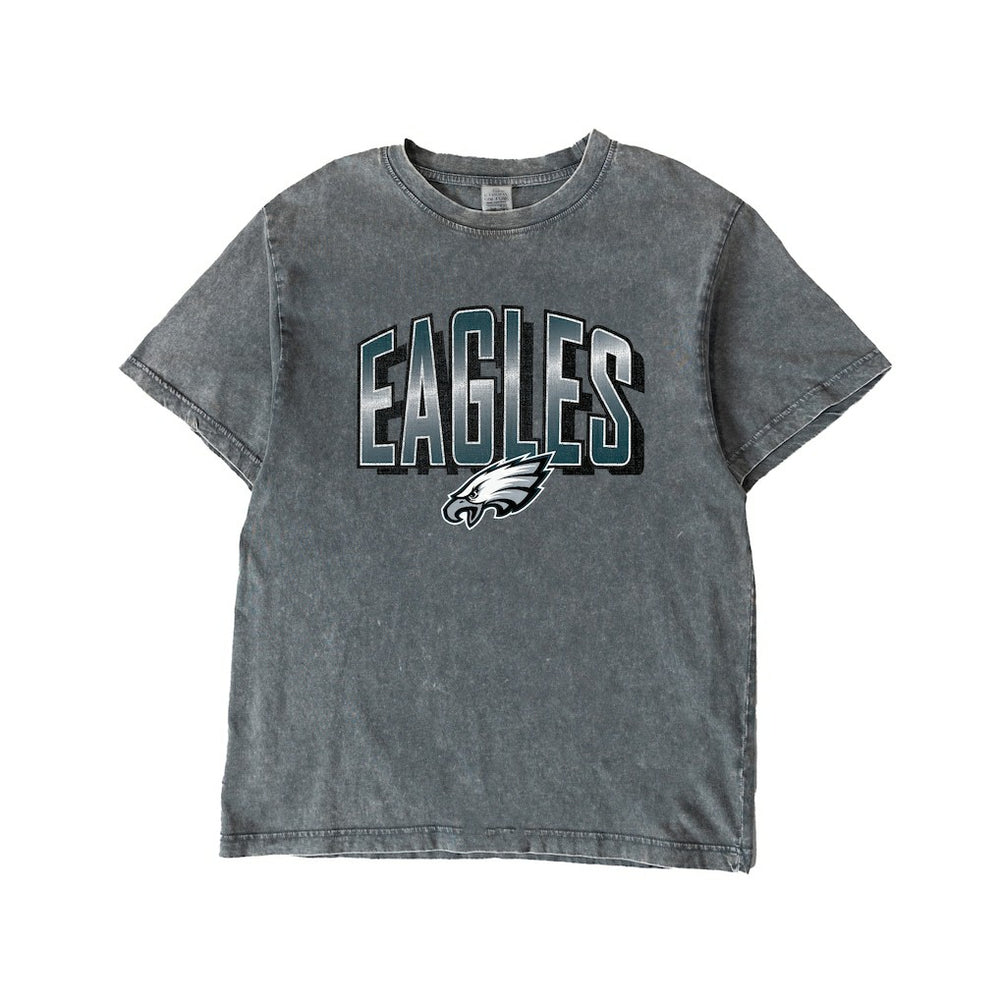 Philadelphia Eagles Gameday Couture Women's Peak Performance Oversized Snow Wash T-Shirt Gray - NFL