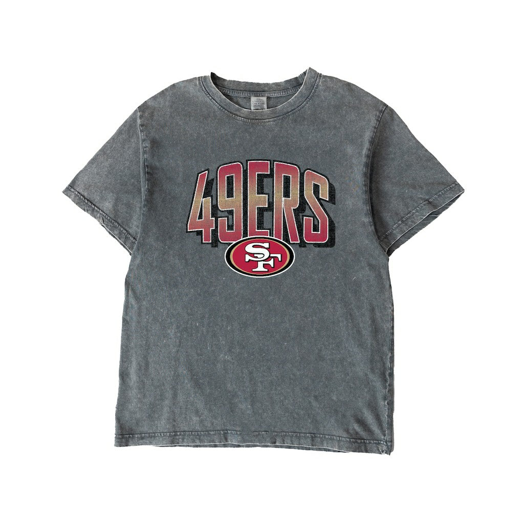 San Francisco 49ers Gameday Couture Women's Peak Performance Oversized Snow Wash T-Shirt Gray - NFL
