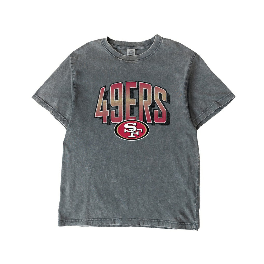 San Francisco 49ers Gameday Couture Women's Peak Performance Oversized Snow Wash T-Shirt Gray - NFL