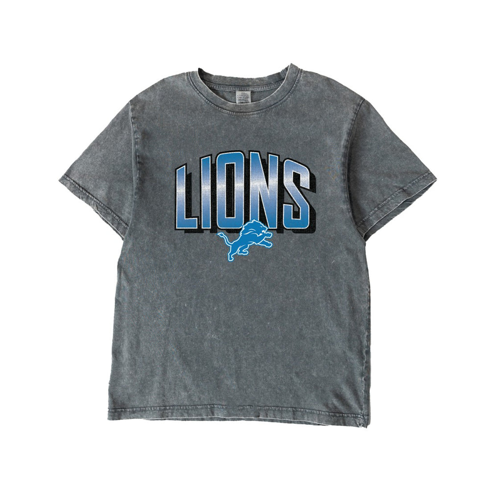 Detroit Lions Gameday Couture Women's Peak Performance Oversized Snow Wash T-Shirt Gray - NFL