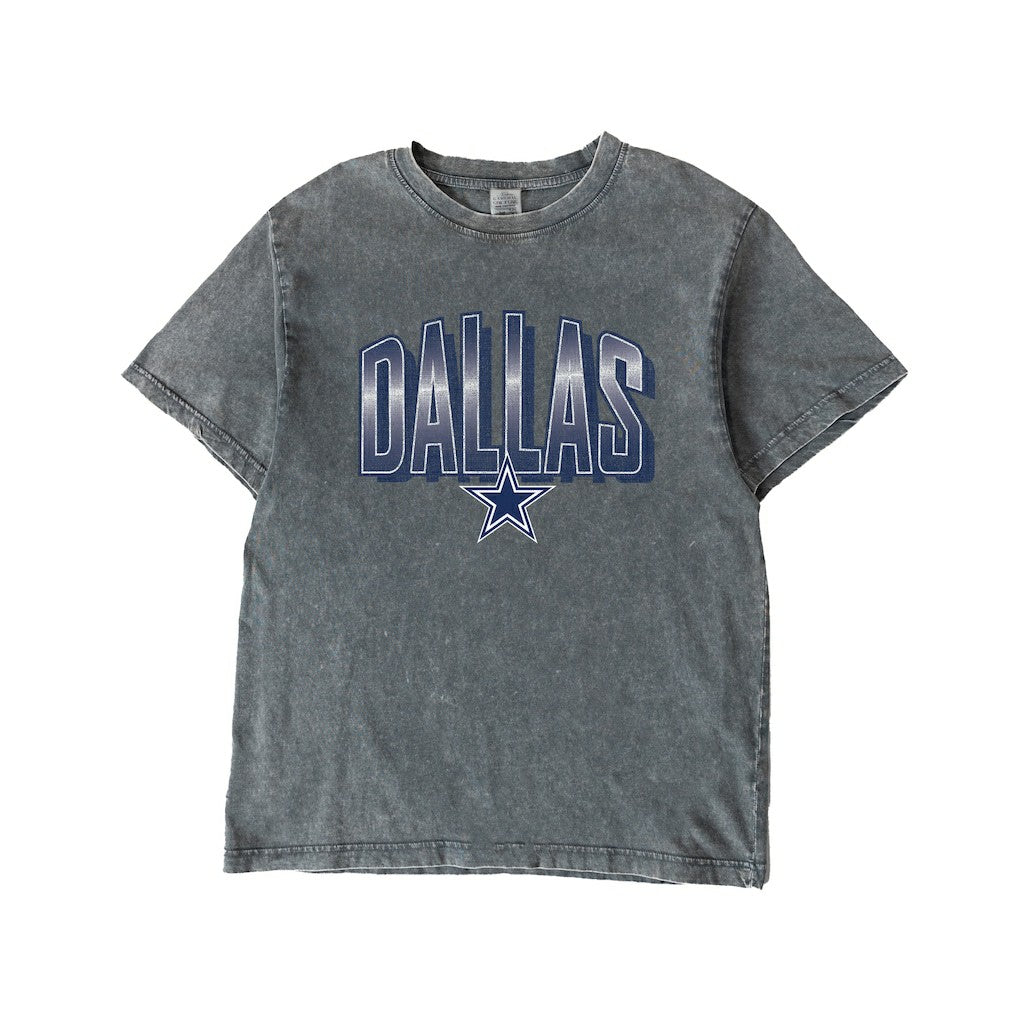 Dallas Cowboys Gameday Couture Women's Peak Performance Oversized Snow Wash T-Shirt Gray - NFL