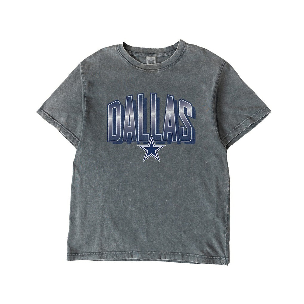 Dallas Cowboys Gameday Couture Women's Peak Performance Oversized Snow Wash T-Shirt Gray - NFL