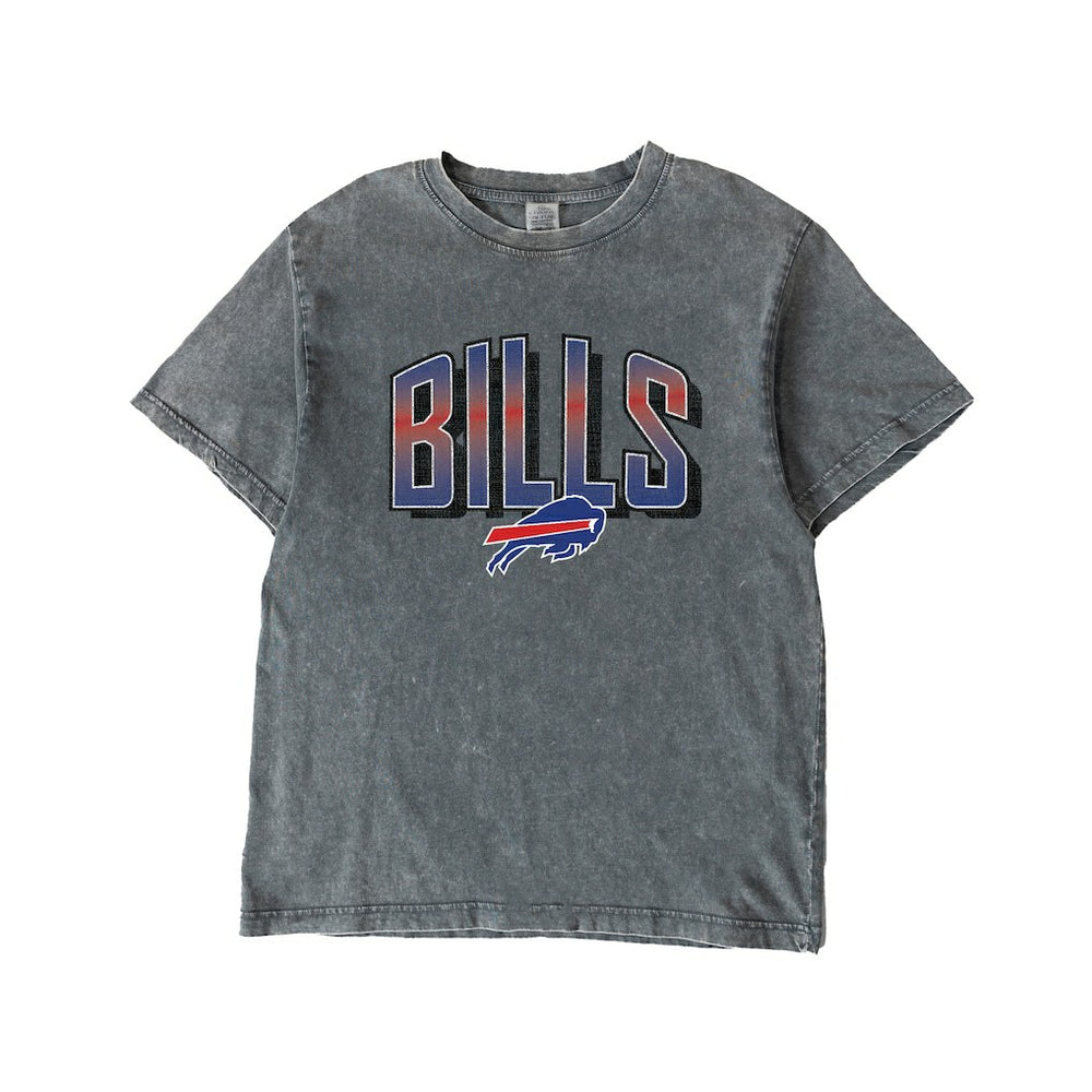 Buffalo Bills Gameday Couture Women's Peak Performance Oversized Snow Wash T-Shirt Gray - NFL