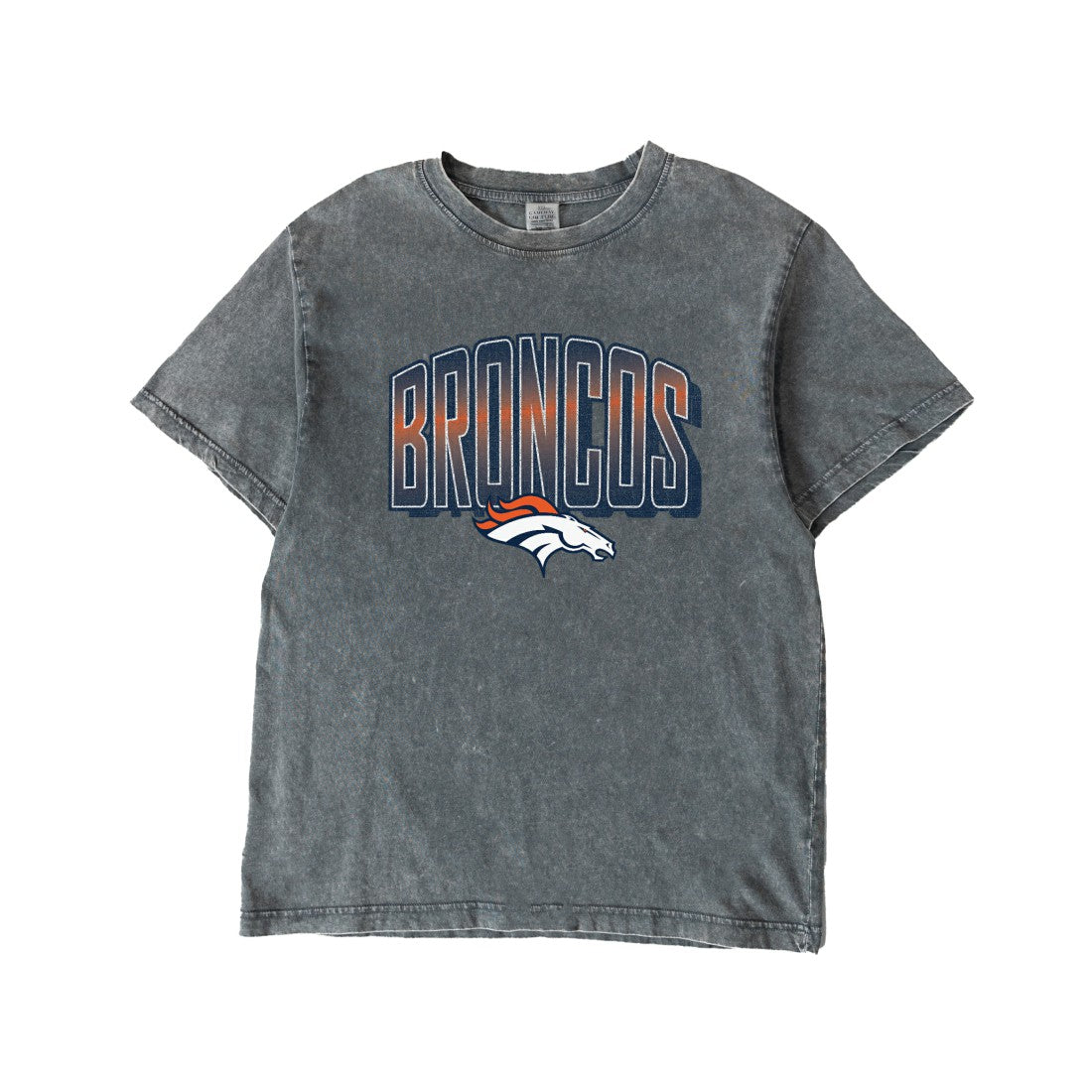 Denver Broncos Gameday Couture Women's Peak Performance Oversized Snow Wash T-Shirt Gray - NFL