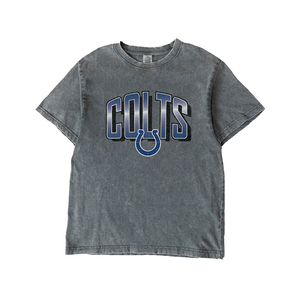 Indianapolis Colts Gameday Couture Women's Peak Performance Oversized Snow Wash T-Shirt Gray - NFL