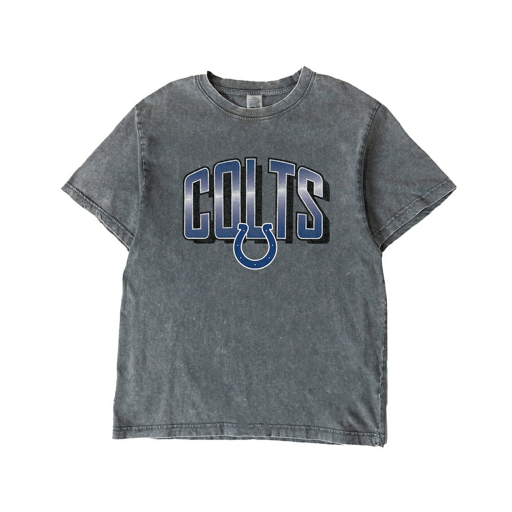 Indianapolis Colts Gameday Couture Women's Peak Performance Oversized Snow Wash T-Shirt Gray - NFL