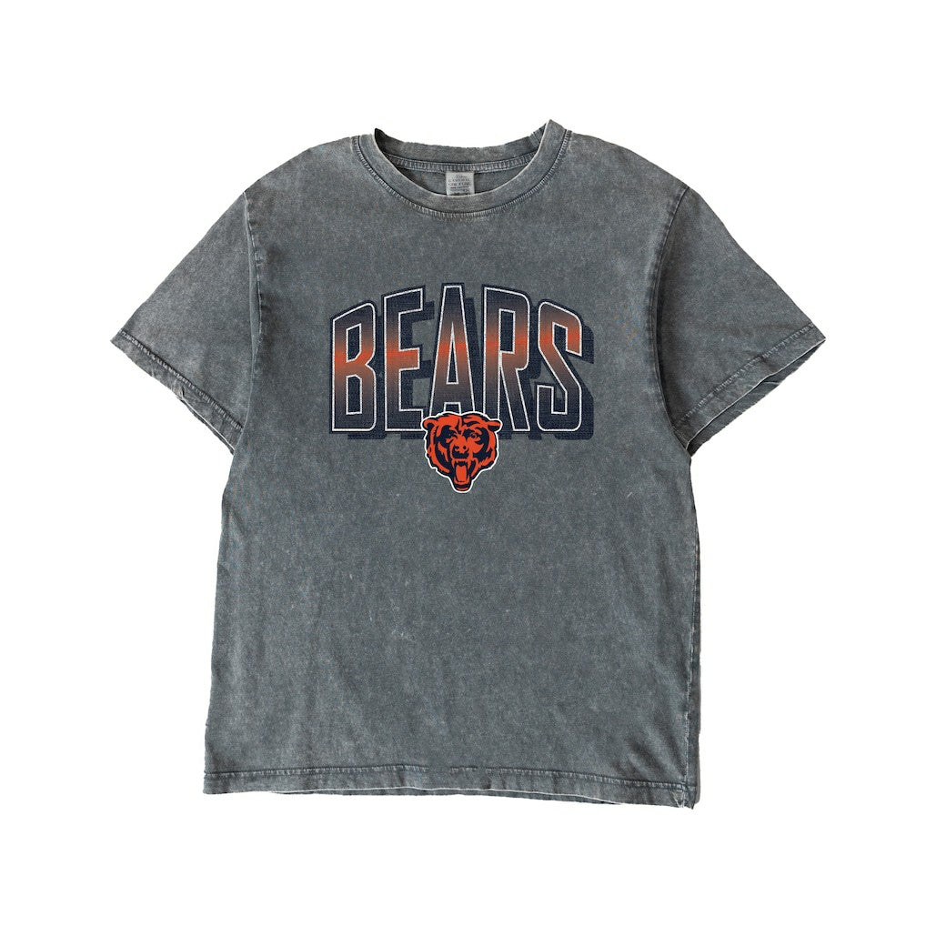 Chicago Bears Gameday Couture Women's Peak Performance Oversized Snow Wash T-Shirt Gray - NFL