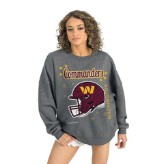 Washington Commanders Gameday Couture Women's Ready to Rumble Premium Fleece Pullover Sweatshirt Gray - NFL