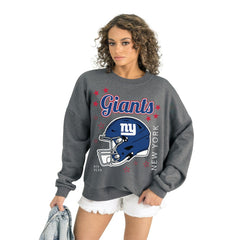 New York Giants Gameday Couture Women's Ready to Rumble Premium Fleece Pullover Sweatshirt Gray - NFL