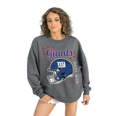 New York Giants Gameday Couture Women's Ready to Rumble Premium Fleece Pullover Sweatshirt Gray - NFL