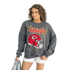 Kansas City Chiefs Gameday Couture Women's Ready to Rumble Premium Fleece Pullover Sweatshirt Gray - NFL