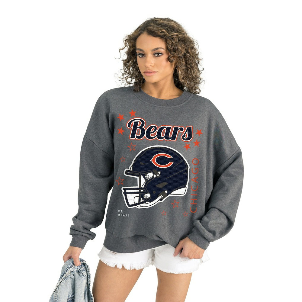 Chicago Bears Gameday Couture Women's Ready to Rumble Premium Fleece Pullover Sweatshirt Gray - NFL