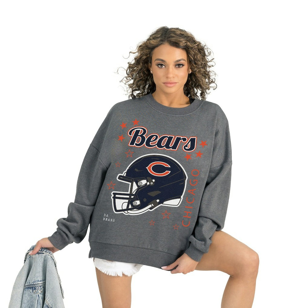 Chicago Bears Gameday Couture Women's Ready to Rumble Premium Fleece Pullover Sweatshirt Gray - NFL