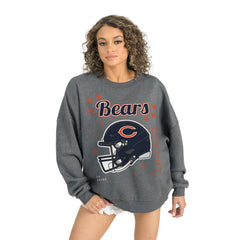 Chicago Bears Gameday Couture Women's Ready to Rumble Premium Fleece Pullover Sweatshirt Gray - NFL