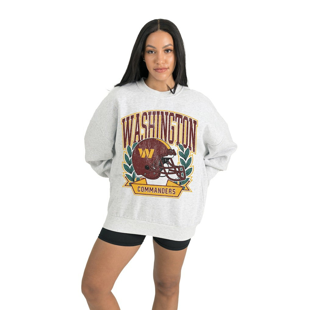 Washington Commanders Gameday Couture Women's Heritage Premium Fleece Pullover Sweatshirt Gray - NFL