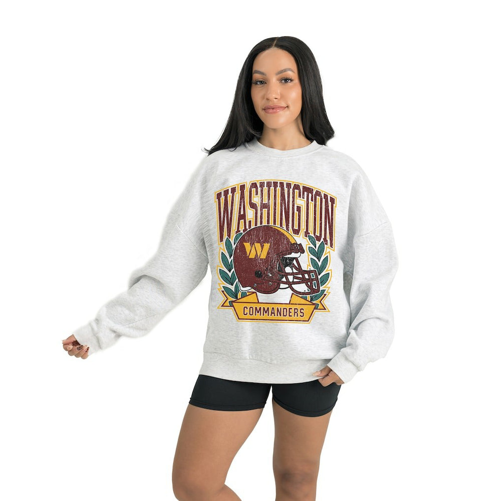 Washington Commanders Gameday Couture Women's Heritage Premium Fleece Pullover Sweatshirt Gray - NFL