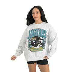 Jacksonville Jaguars Gameday Couture Women's Heritage Premium Fleece Pullover Sweatshirt Gray - NFL