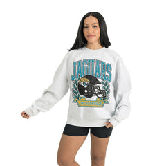 Jacksonville Jaguars Gameday Couture Women's Heritage Premium Fleece Pullover Sweatshirt Gray - NFL