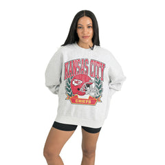 Kansas City Chiefs Gameday Couture Women's Heritage Premium Fleece Pullover Sweatshirt Gray - NFL