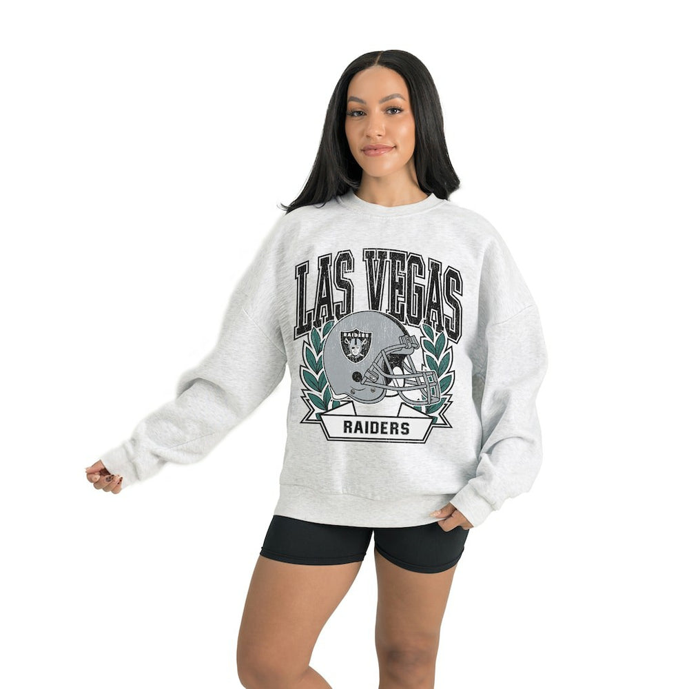 Las Vegas Raiders Gameday Couture Women's Heritage Premium Fleece Pullover Sweatshirt Gray - NFL