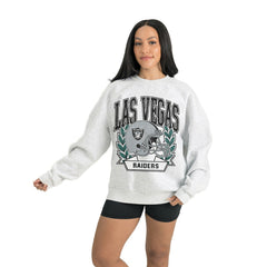 Las Vegas Raiders Gameday Couture Women's Heritage Premium Fleece Pullover Sweatshirt Gray - NFL