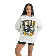 Pittsburgh Steelers Gameday Couture Women's Heritage Premium Fleece Pullover Sweatshirt Gray - NFL