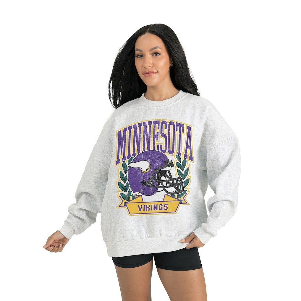 Minnesota Vikings Gameday Couture Women's Heritage Premium Fleece Pullover Sweatshirt Gray - NFL