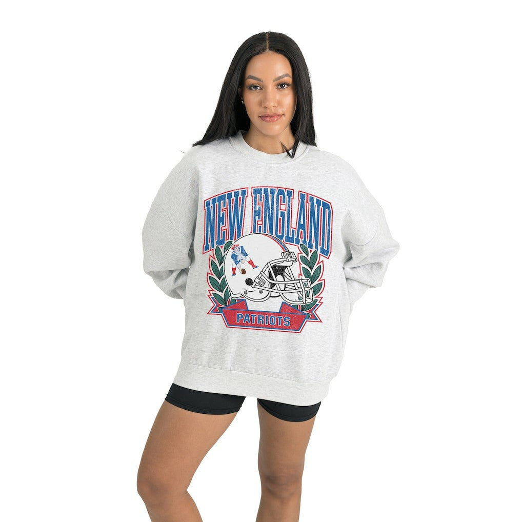 New England Patriots Gameday Couture Women's Heritage Premium Fleece Pullover Sweatshirt Gray - NFL