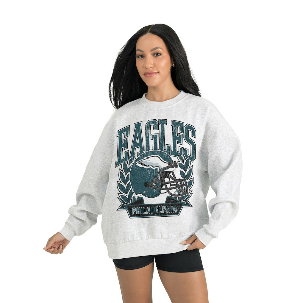 Philadelphia Eagles Gameday Couture Women's Heritage Premium Fleece Pullover Sweatshirt Gray - NFL