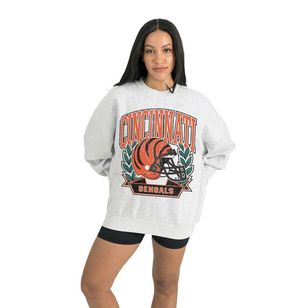 Cincinnati Bengals Gameday Couture Women's Heritage Premium Fleece Pullover Sweatshirt Gray - NFL