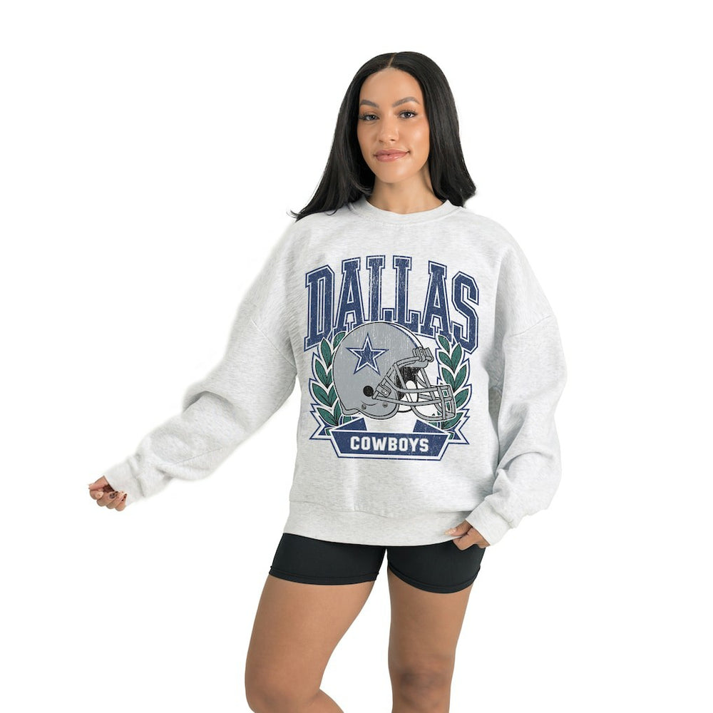 Dallas Cowboys Gameday Couture Women's Heritage Premium Fleece Pullover Sweatshirt Gray - NFL