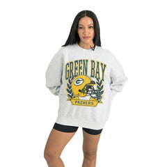 Green Bay Packers Gameday Couture Women's Heritage Premium Fleece Pullover Sweatshirt Gray - NFL