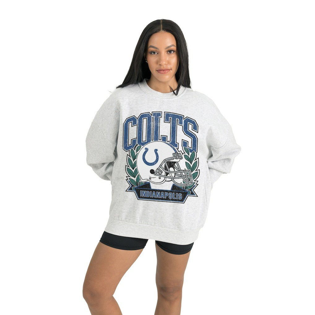 Indianapolis Colts Gameday Couture Women's Heritage Premium Fleece Pullover Sweatshirt Gray - NFL