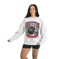 Houston Texans Gameday Couture Women's Heritage Premium Fleece Pullover Sweatshirt Gray - NFL
