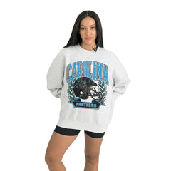 Carolina Panthers Gameday Couture Women's Heritage Premium Fleece Pullover Sweatshirt Gray - NFL