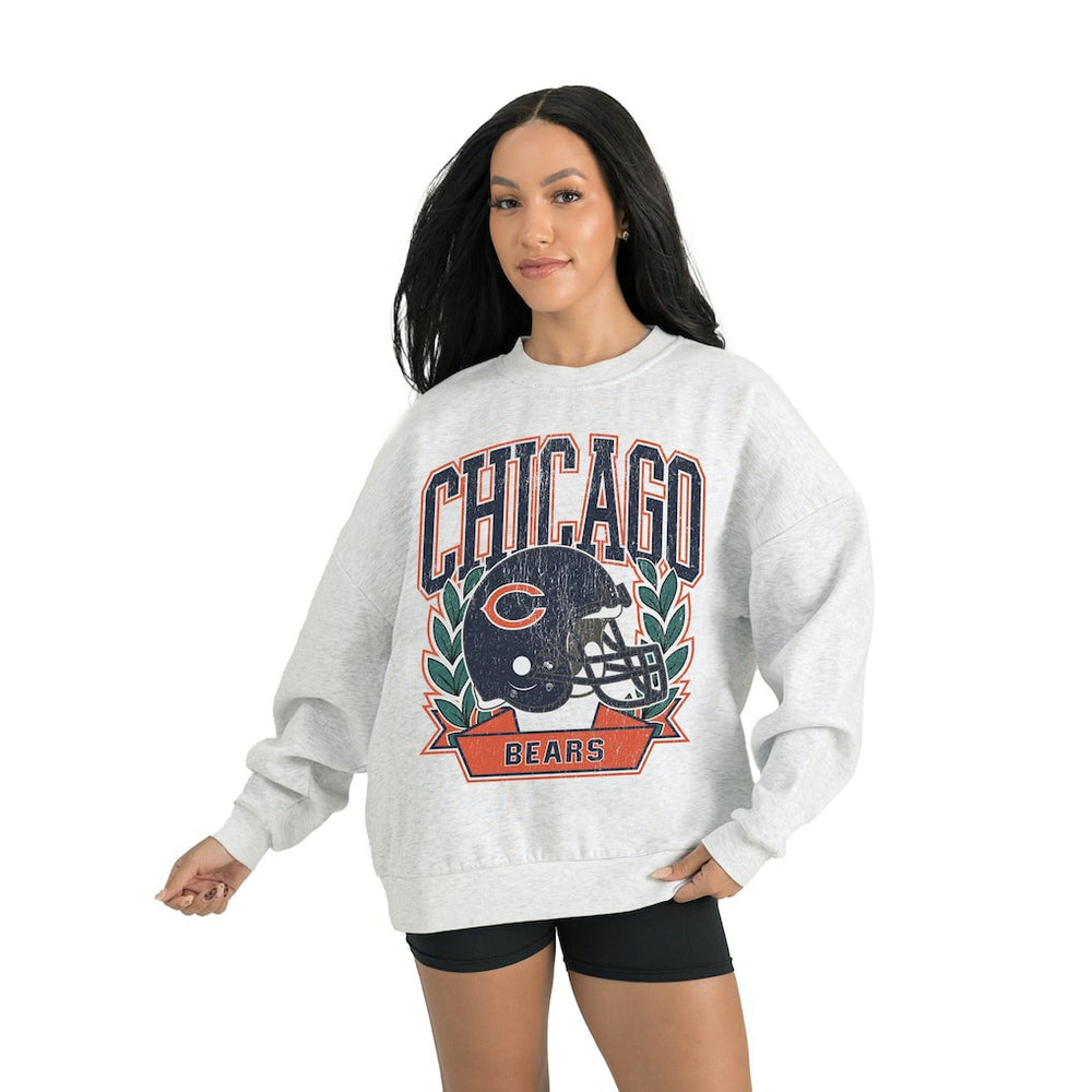 Chicago Bears Gameday Couture Women's Heritage Premium Fleece Pullover Sweatshirt Gray - NFL