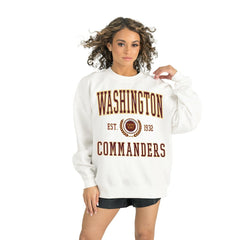 Washington Commanders Gameday Couture Women's Timeless Triumph Premium Fleece Pullover Sweatshirt White - NFL