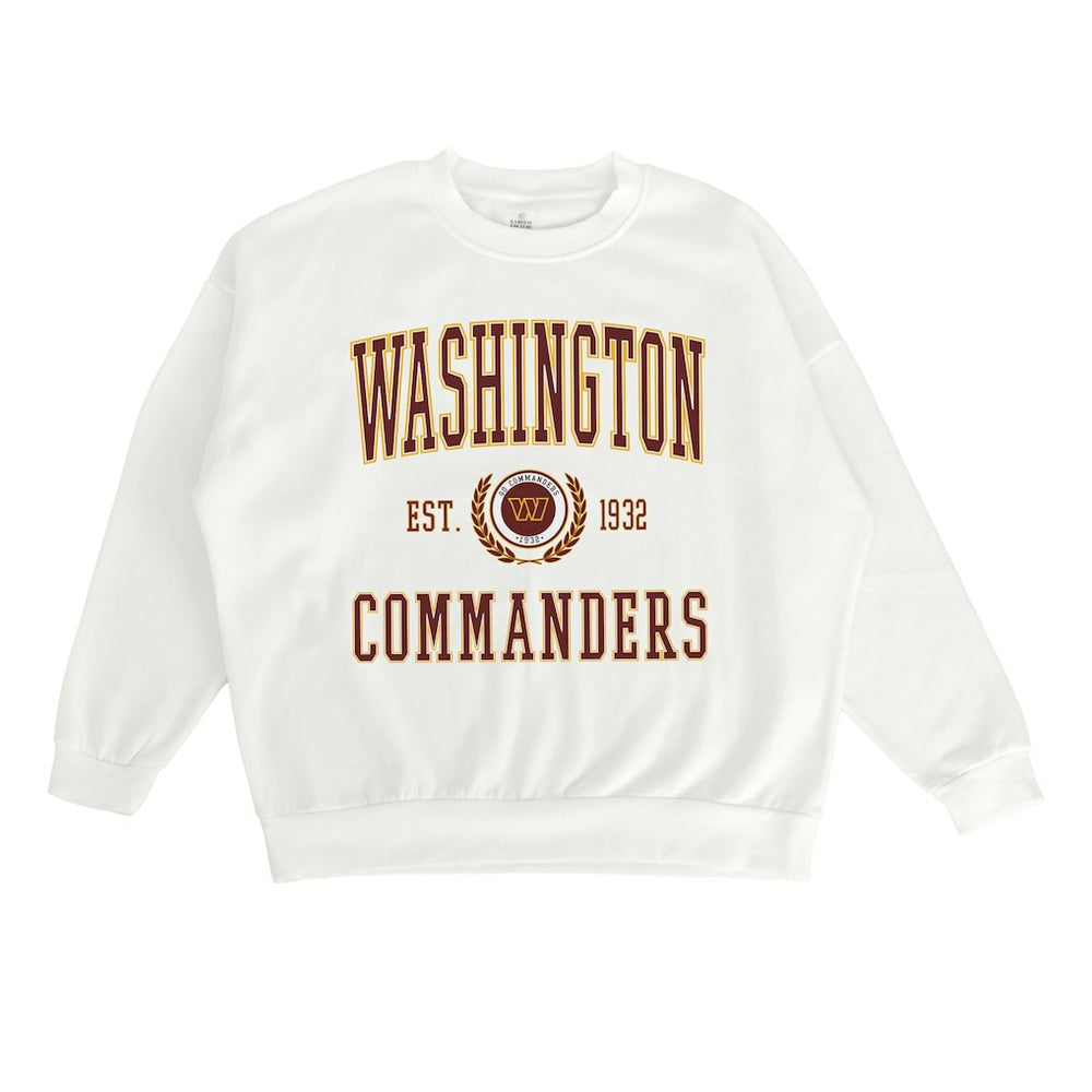 Washington Commanders Gameday Couture Women's Timeless Triumph Premium Fleece Pullover Sweatshirt White - NFL
