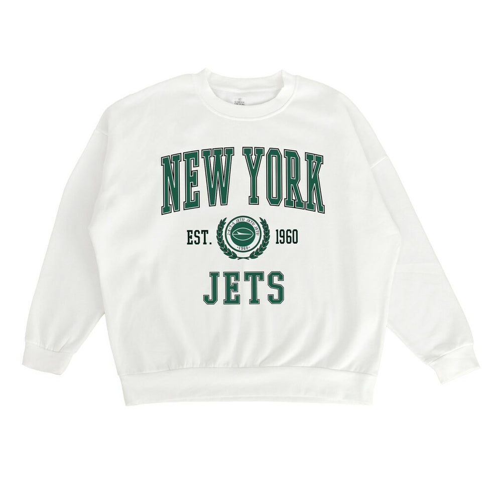 New York Jets Gameday Couture Women's Timeless Triumph Premium Fleece Pullover Sweatshirt White - NFL
