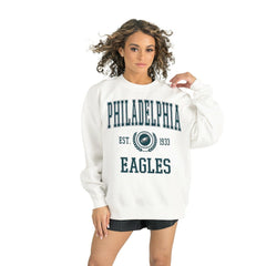 Philadelphia Eagles Gameday Couture Women's Timeless Triumph Premium Fleece Pullover Sweatshirt White - NFL