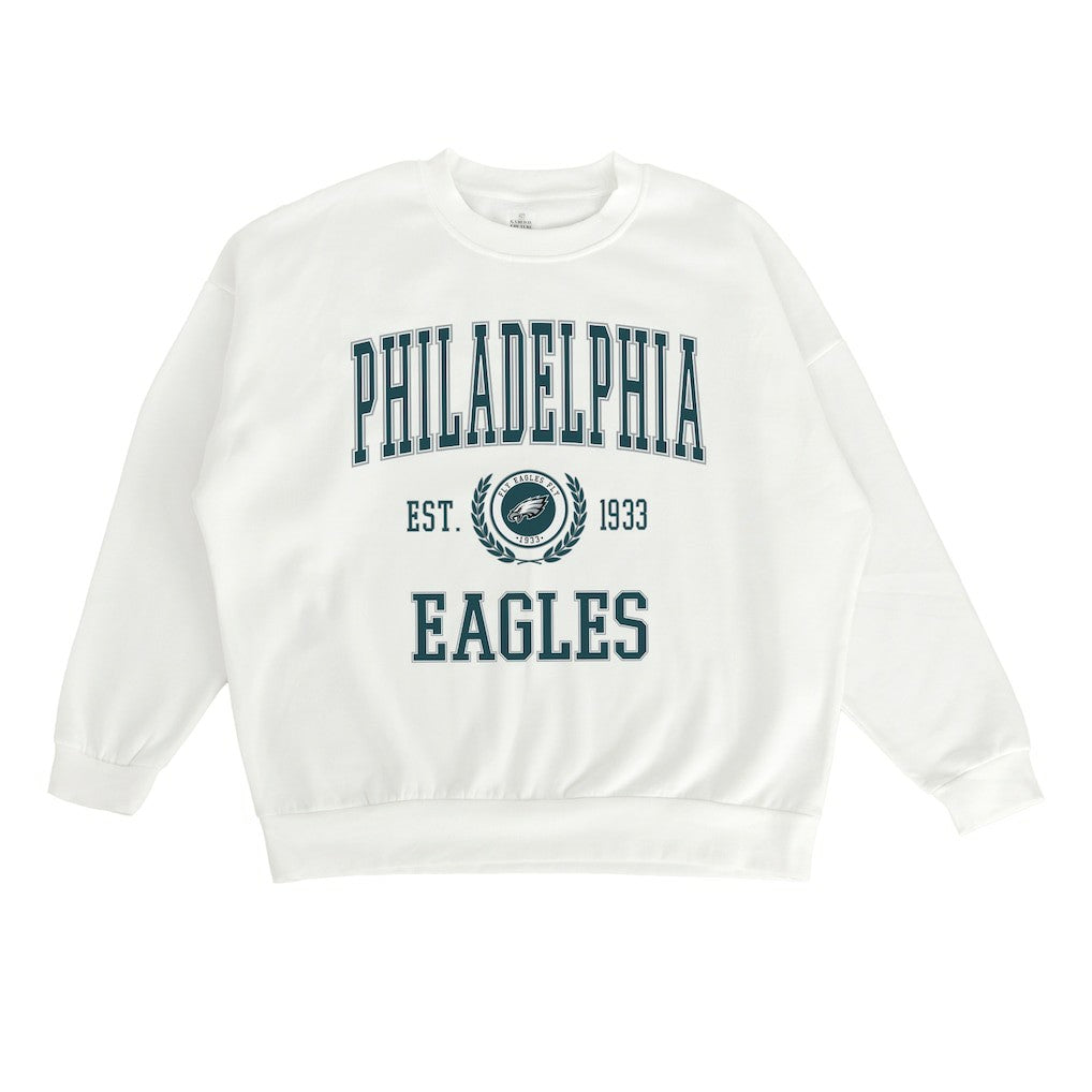 Philadelphia Eagles Gameday Couture Women's Timeless Triumph Premium Fleece Pullover Sweatshirt White - NFL