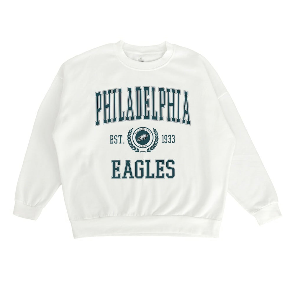Philadelphia Eagles Gameday Couture Women's Timeless Triumph Premium Fleece Pullover Sweatshirt White - NFL